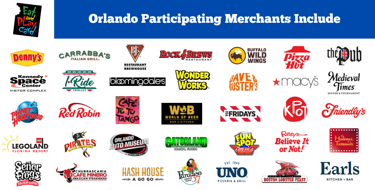 Participating merchants in Orlando